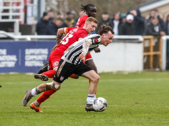 Action from Eastbourne Borough's visit to Bath City in National League South