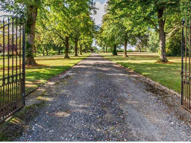 The entrance to the luxury estate at Itchingfield near Horsham