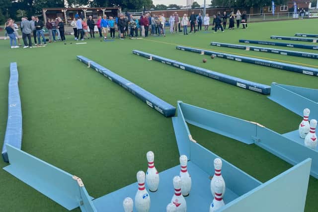 The scene at Saffrons, where Eastbourne’s first-ever summer skittles tournament took place