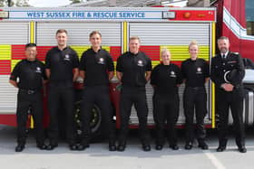 West Sussex Fire & Rescue Service's new retained firefighters with Assistant Chief Fire Officer Peter Rickard (Photo: WSFRS)