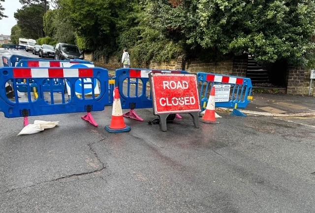 St Leonards road closed after hole appears