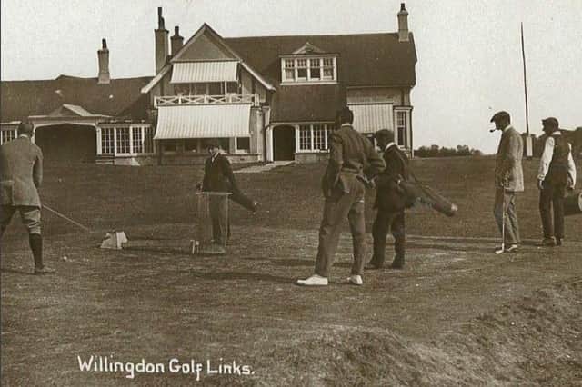 Golf action at Willingdon - this picture is believed to date from 1925 / 1926