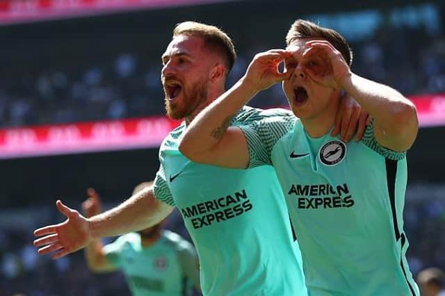 Leandro Trossard of Brighton & Hove Albion and his team mate Alexis Mac Allister are both in demand from Premier League rivals