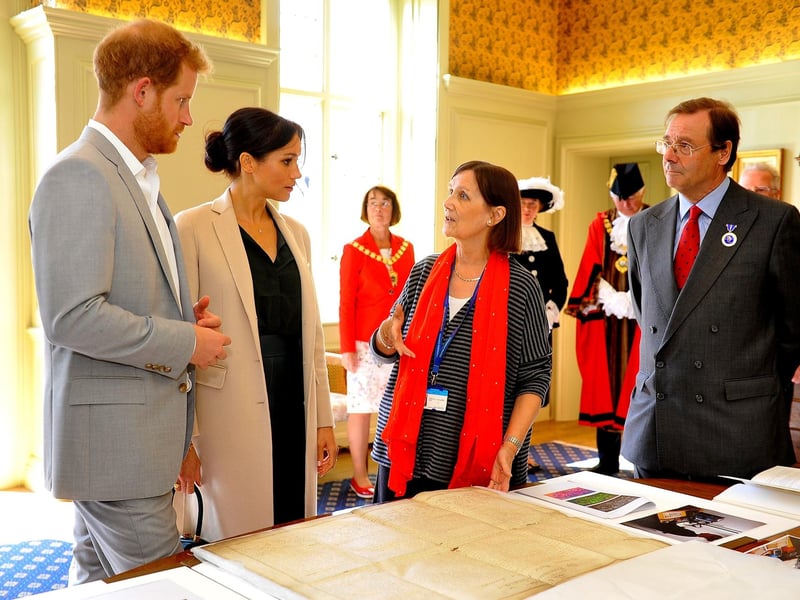 Harry and Meghan, Duke and Duchess of Sussex visit Chichester. Pic Steve Robards SR1825438