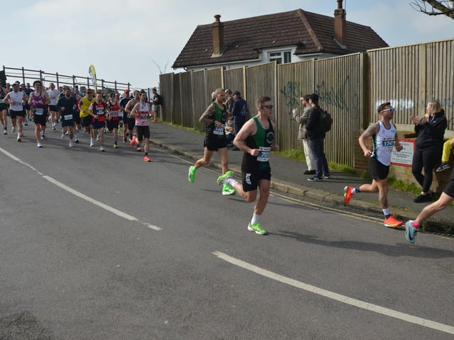 Action in the 2026 Hastings Half Marathon