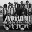 Brighton's 79-80 squad -  (back row, from left) Giles Stille, Teddy Maybank, Malcolm Poskett, Gary Williams, Mike Kerslake and Gerry Ryan, (middle row, from left) Steve Foster, Andy Rollings, Graham Moseley, Eric Steele, Martin Chivers, Mark Lawrenson and John Gregory, (front row, from left) Paul Clark, Peter Sayer, Brian Horton, Peter O'Sullivan and Peter Ward.  (Photo by Mike Stephens/Central Press/Getty Images)