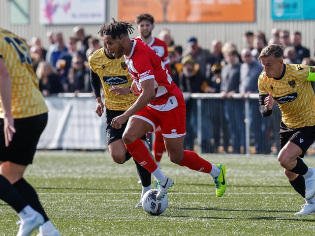 Action from Eastbourne Borough's 5-1 home loss to Maidstone in the National League South