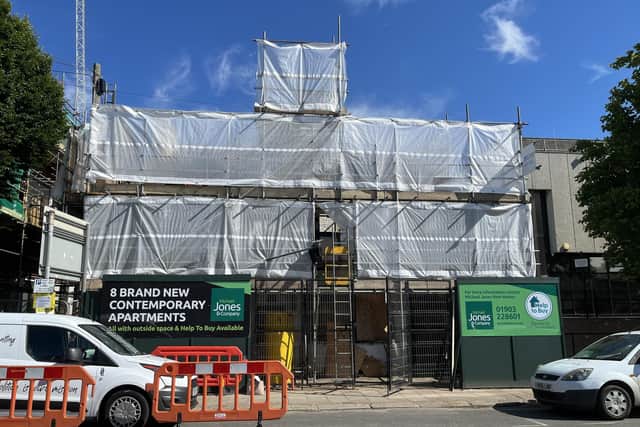 Demolition work has begun at the former Wheatsheaf pub