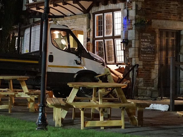 The scene of the collision