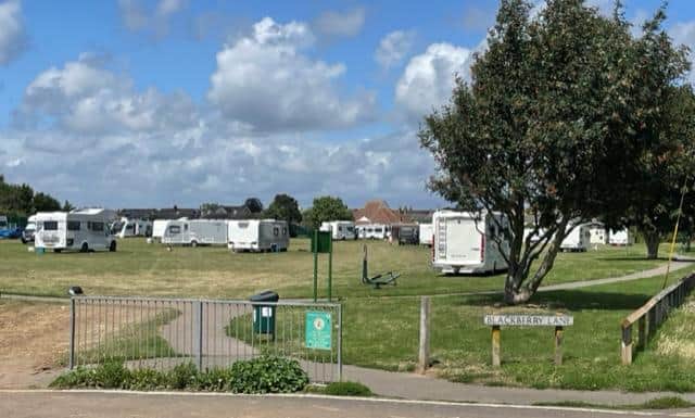 Travellers in Florence Park have been asked to move on. Picture contributed