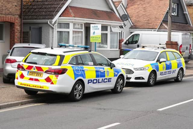 Police were on the scene at Longford Road today. Picture: Eddie Mitchell /Dan Jessup