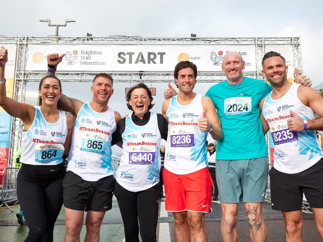 Action at the Brighton Half Marathon