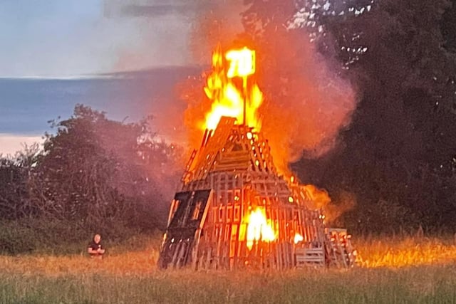 A beacon was lit and fireworks held in celebrations in Southwater. Photo: Jane Terry