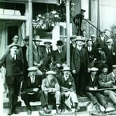 Can you help to identify the location in this photograph? Thought to be of Seaford Constitutional Club members in the 1920s