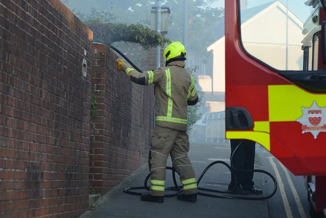 Crews at the scene of the fire. Picture by Sussex News and Pictures