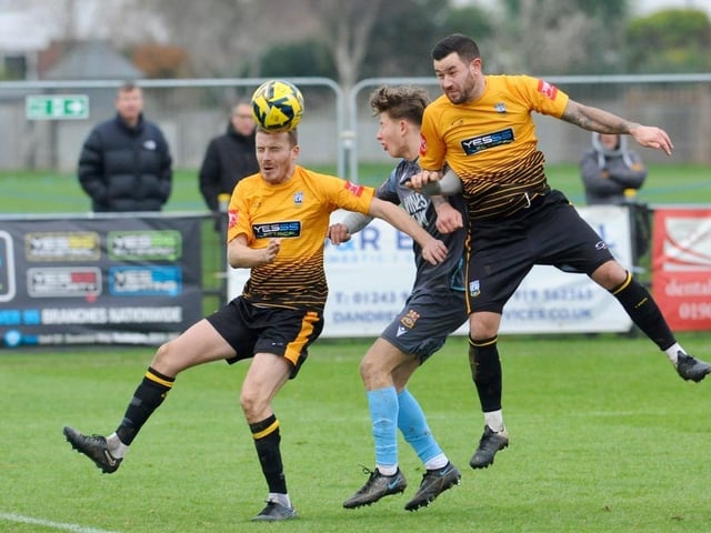 Action from Littlehampton Town's 1-0 win over Three Bridges in the Isthmian south east division