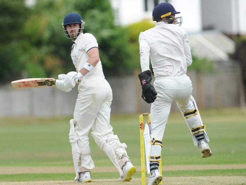 Action between Littlehampton CC and Slinfold CC in Division 3 West of the Sussex Cricket League