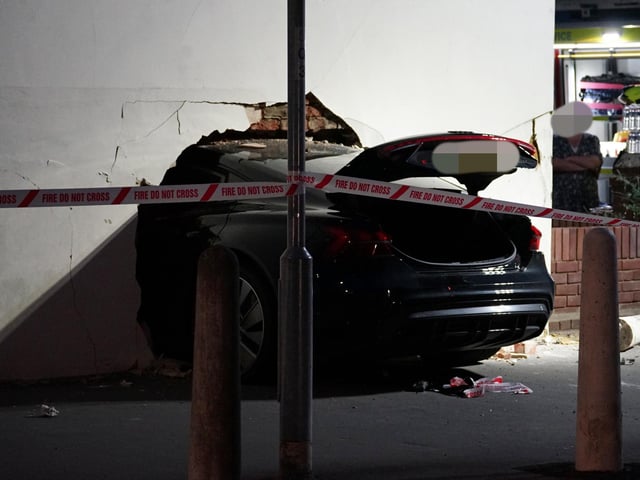 In Pictures: Car crashes into wall of house in Eastbourne