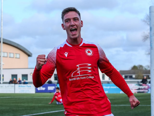 Action from Eastbourne Borough's 5-1 win at Slough Town in the National League South