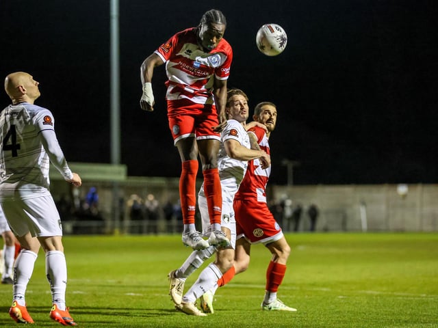 Action from Eastbourne Borough's visit to Weston-super-Mare in National League South