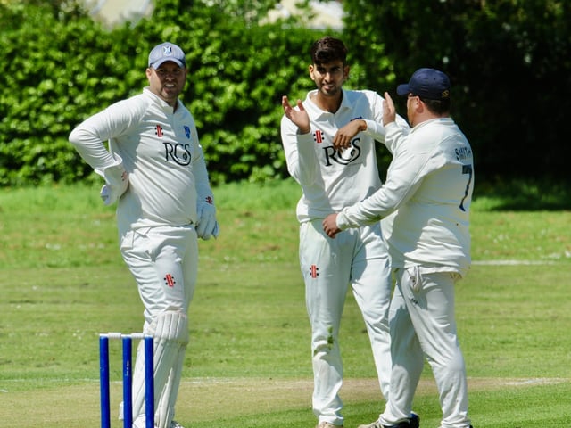 Action from Goring CC v Pagham CC in Division 3 West of the Sussex Cricket League