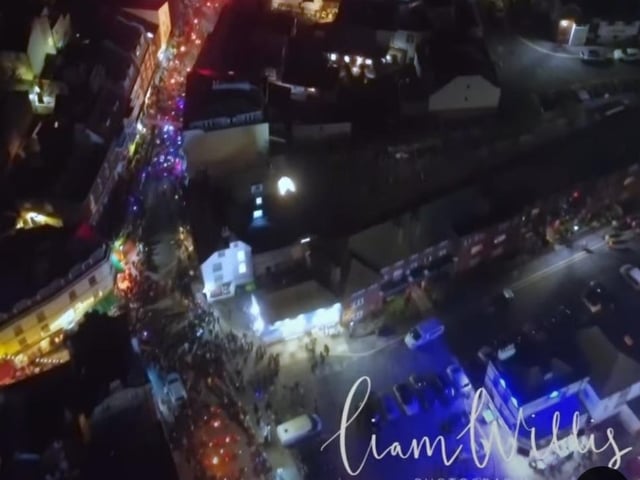 Hastings Bonfire from the air. Pics by Liam Willis Photography