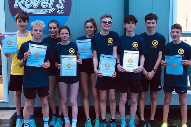Eastbourne Rovers athletes who represented Sussex Schools at the English Schools Cross Country Championships in Pontefract | Picture contributed