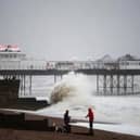 A yellow weather warning has been issued for the coastal region of Sussex. Picture by HENRY NICHOLLS/AFP via Getty Images