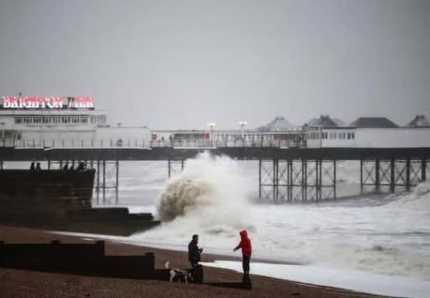 A yellow weather warning has been issued for the coastal region of Sussex. Picture by HENRY NICHOLLS/AFP via Getty Images