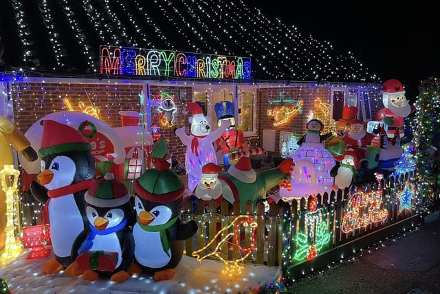 Saxifrage Way Christmas Lights is a display set up to raise money for Air Ambulance Kent Surrey Sussex