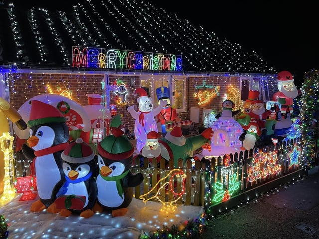 Saxifrage Way Christmas Lights is a display set up to raise money for Air Ambulance Kent Surrey Sussex