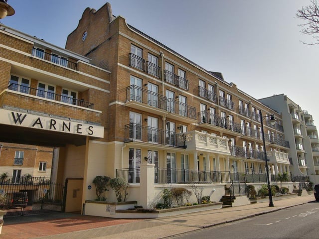 This two-bedroom flat at Warnes, Steyne Gardens, Worthing, has two bathrooms and two reception rooms. It has just come on to the market with Michael Jones Estate Agents at £525,000.
