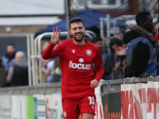 Action from Worthing's 6-4 win at home to Dover in National League South
