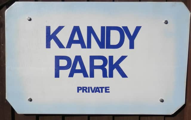 The new sign for Kandy Park in Littlehampton, painted by Nik Holland