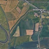 The A26 was temporarily closed both ways between the A259 at Newhaven and A27 at Beddingham (pictured). Photo: Google Earth