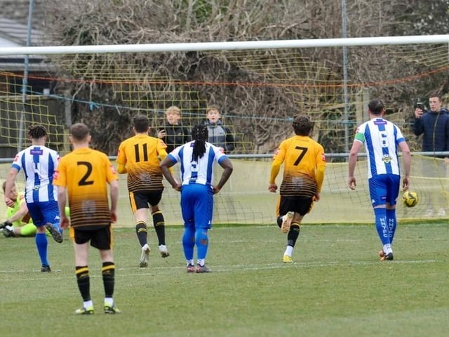Action from Littlehampton Town's 3-2 Isthmian League win over Haywards Heath Town at The Sportsfield