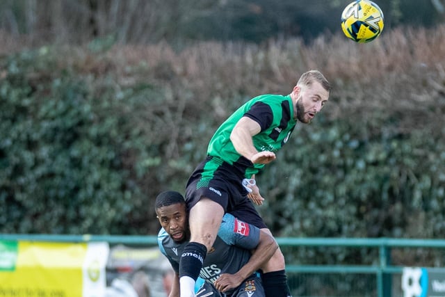 Action from Three Bridges' home clash with Burgess Hill Town in the Isthmian south east division