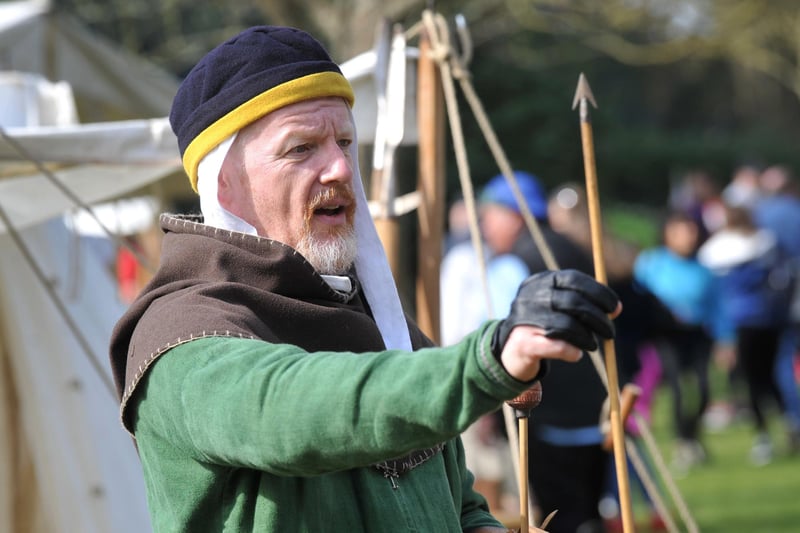 Visitors witnessed combat, archery and falconry demonstrations