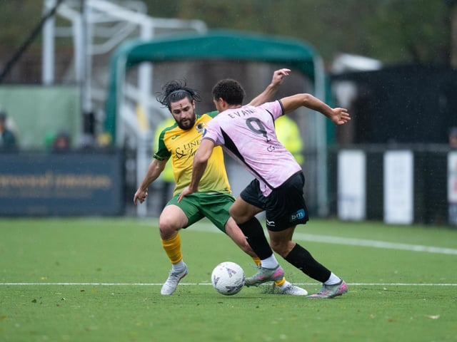 Horsham FC edged out Walton & Hersham 1-0 on a wet and windy afternoon at the Fusion Aviation Community Stadium