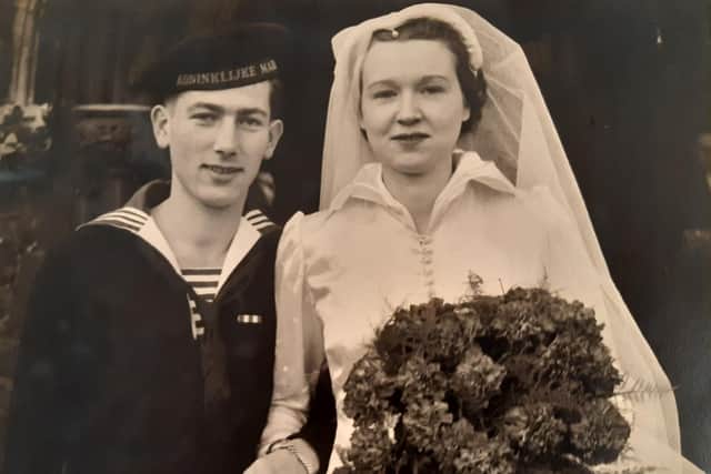 Freerk and Sheila de Vries on their wedding day in Romford on December 21, 1952