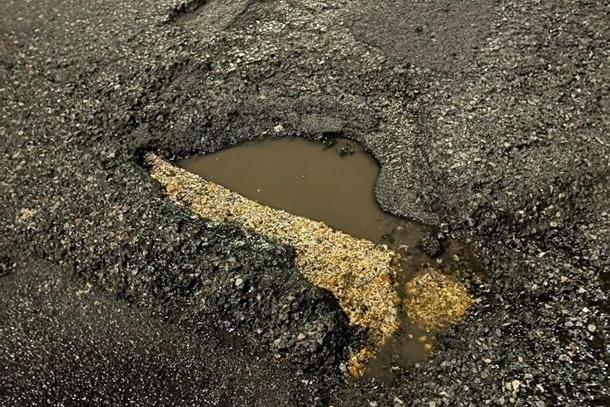 Sedlescombe Road North. This pothole, near the entrance to Dunelm, has caused burst tyres