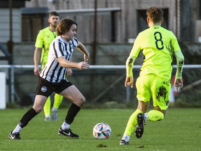Action from Peacehaven and Telscombe's win over Bexhill United in the SCFL premier