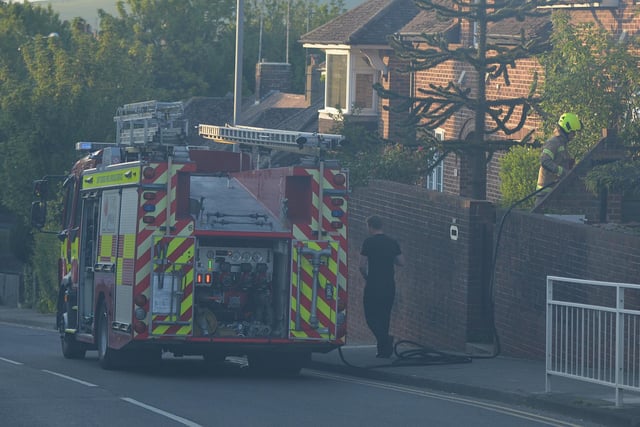 Crews at the scene of the fire. Picture by Sussex News and Pictures