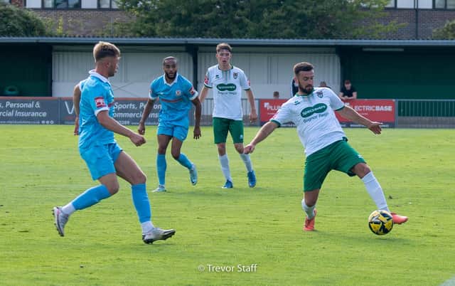 Action from Bognor Regis Town v Potters Bar Town in the Isthmian premier division | Pictures: Tevor Staff