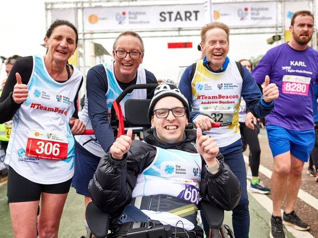 Action at the Brighton Half Marathon
