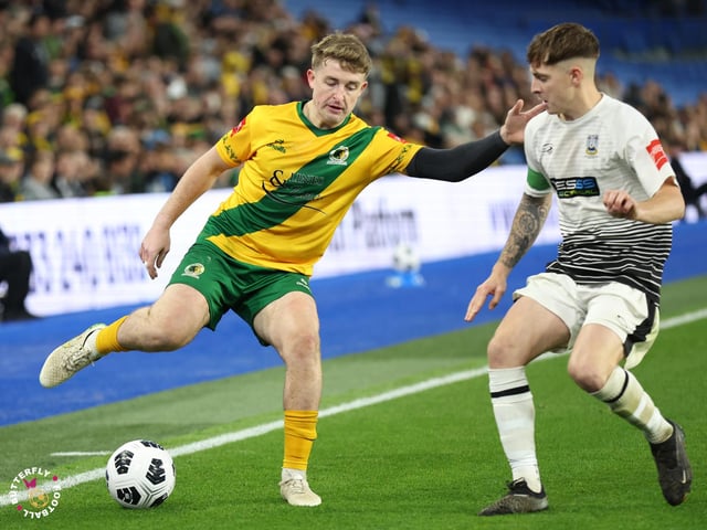 James Hammond’s majestic 95th minute free-kick clinched Horsham FC’s first league and Sussex Transport Senior Cup double in the club’s history.