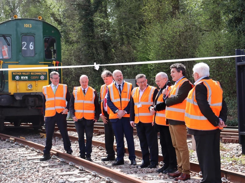 The new station at Robertsbridge Junction officially opens. Photo by Kevin Boorman.