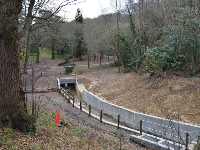 Improvement works at Buckshole Reservoir in Hastings