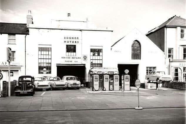 Bognor Motors in the High Street in Bognor Regis in 1956