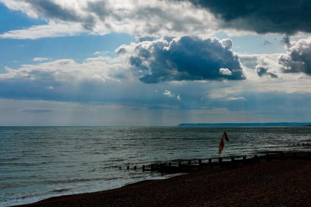 Dark clouds over the sea at St Leonards